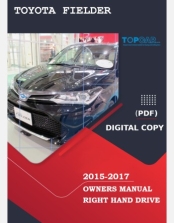 TOYOTA FIELDER 2015-2017 OWNERS MANUAL IN ENGLISH